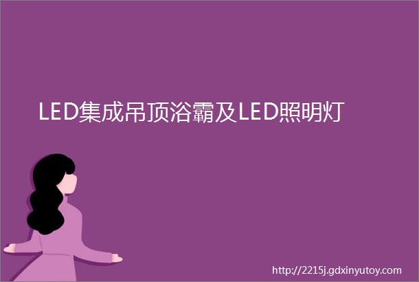 LED集成吊顶浴霸及LED照明灯