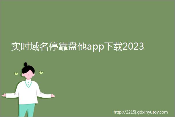 实时域名停靠盘他app下载2023